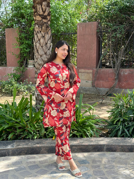 Gorgeous Red co-ord set - Jonaya