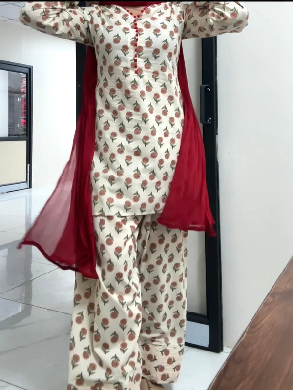 Pearl marigold Farshi set Jonaya