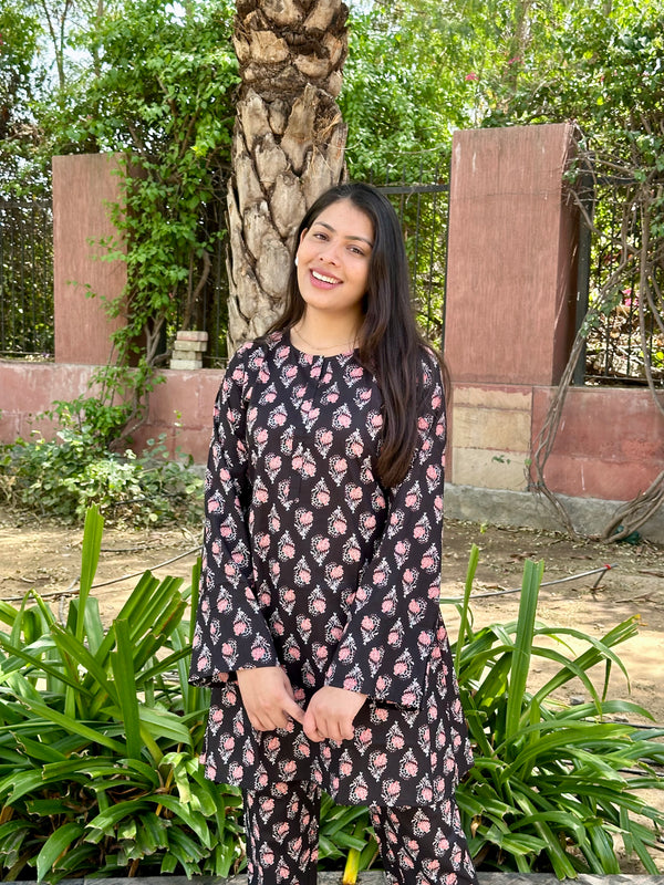 Cola Black Co-ord Set - Jonaya