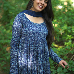 Indigo baag flare suit set Jonaya