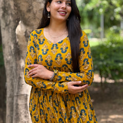Pretty teal mustard kameez Jonaya