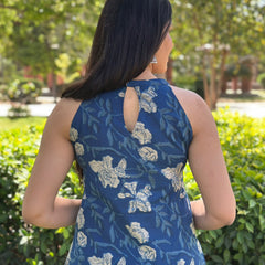 Indigo halter neck coord - Jonaya