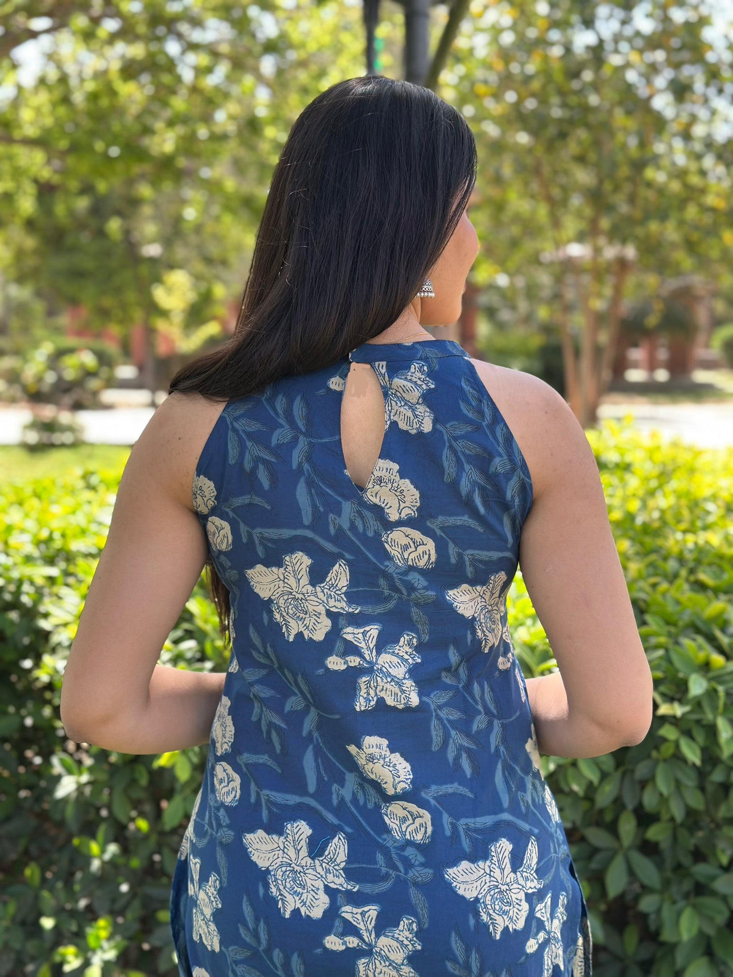 Indigo halter neck coord
