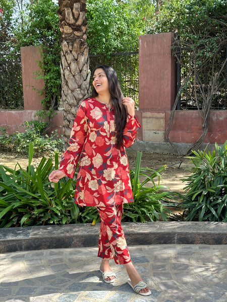 Gorgeous Red co-ord set - Jonaya