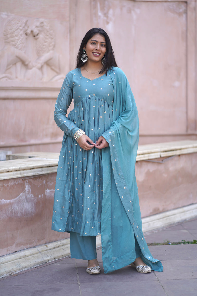 Pista Mirror Festive Flare suit set Jonaya