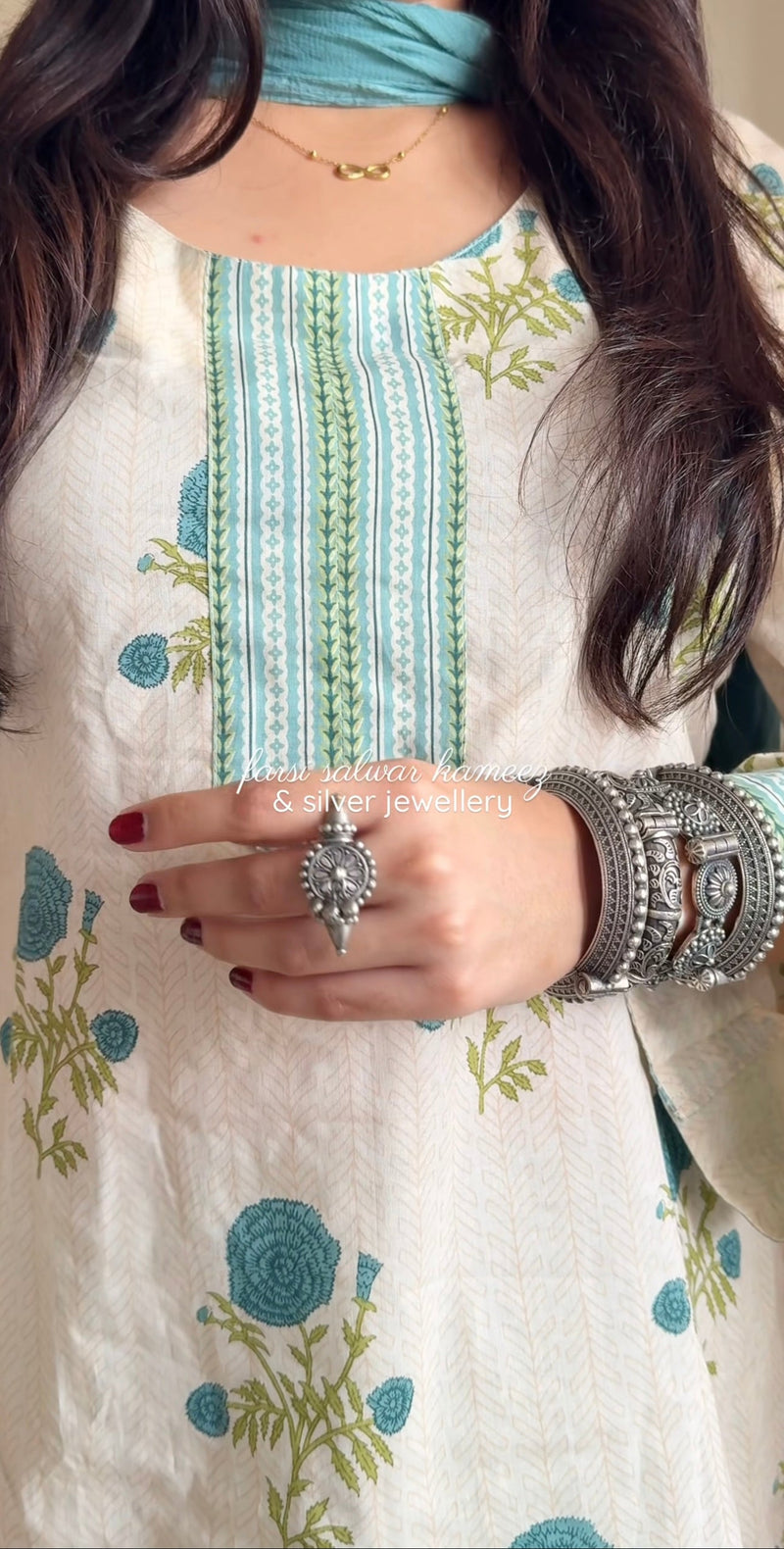 Turquoise Green farshi salwar set Jonaya