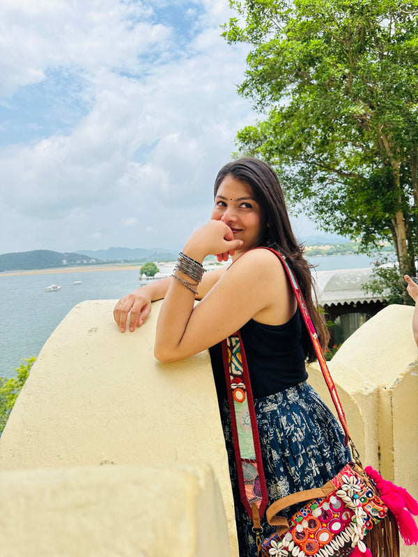 Flared Indigo Skirt - Jonaya