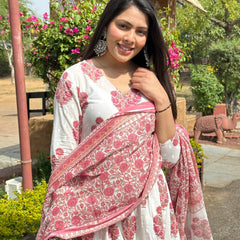 Pink blossom Angrakha suit set - Jonaya