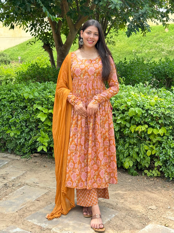 Joyfull Mustard Gher Suit Set - Jonaya