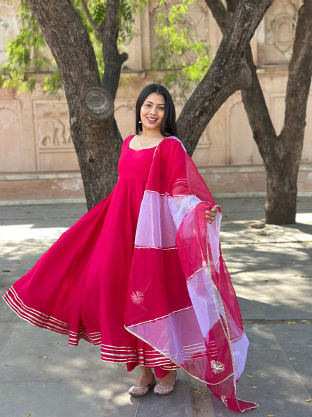 Rani Laheriya Anarkali suit set Jonaya