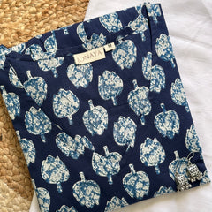 Blue lotus full sleeves peplum top - Jonaya