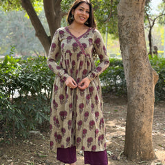 Grey wine Fool kameez Jonaya