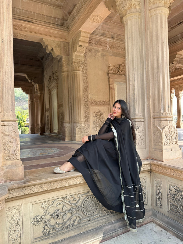 Zara Georgette Anarkali Suit Set - Jonaya