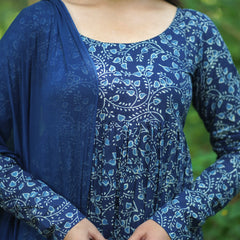 Indigo baag flare suit set Jonaya