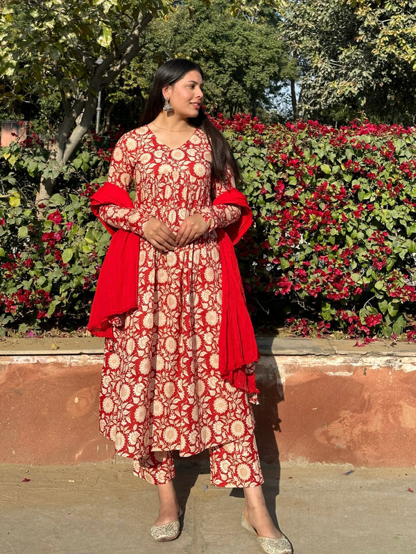 Gulab mohini suit set - Jonaya