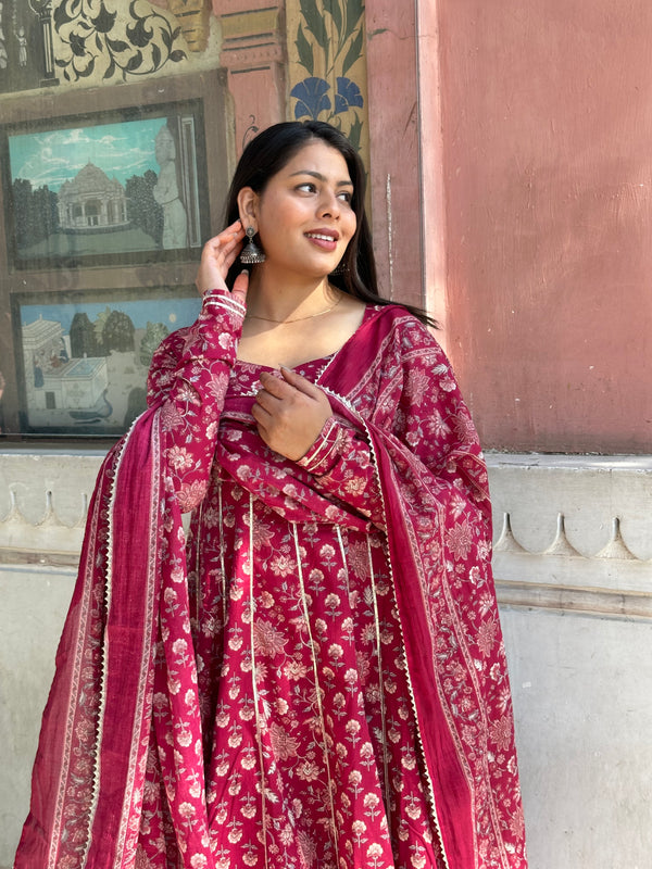 Wedding Ready Gota Anarkali Suit Set - Jonaya