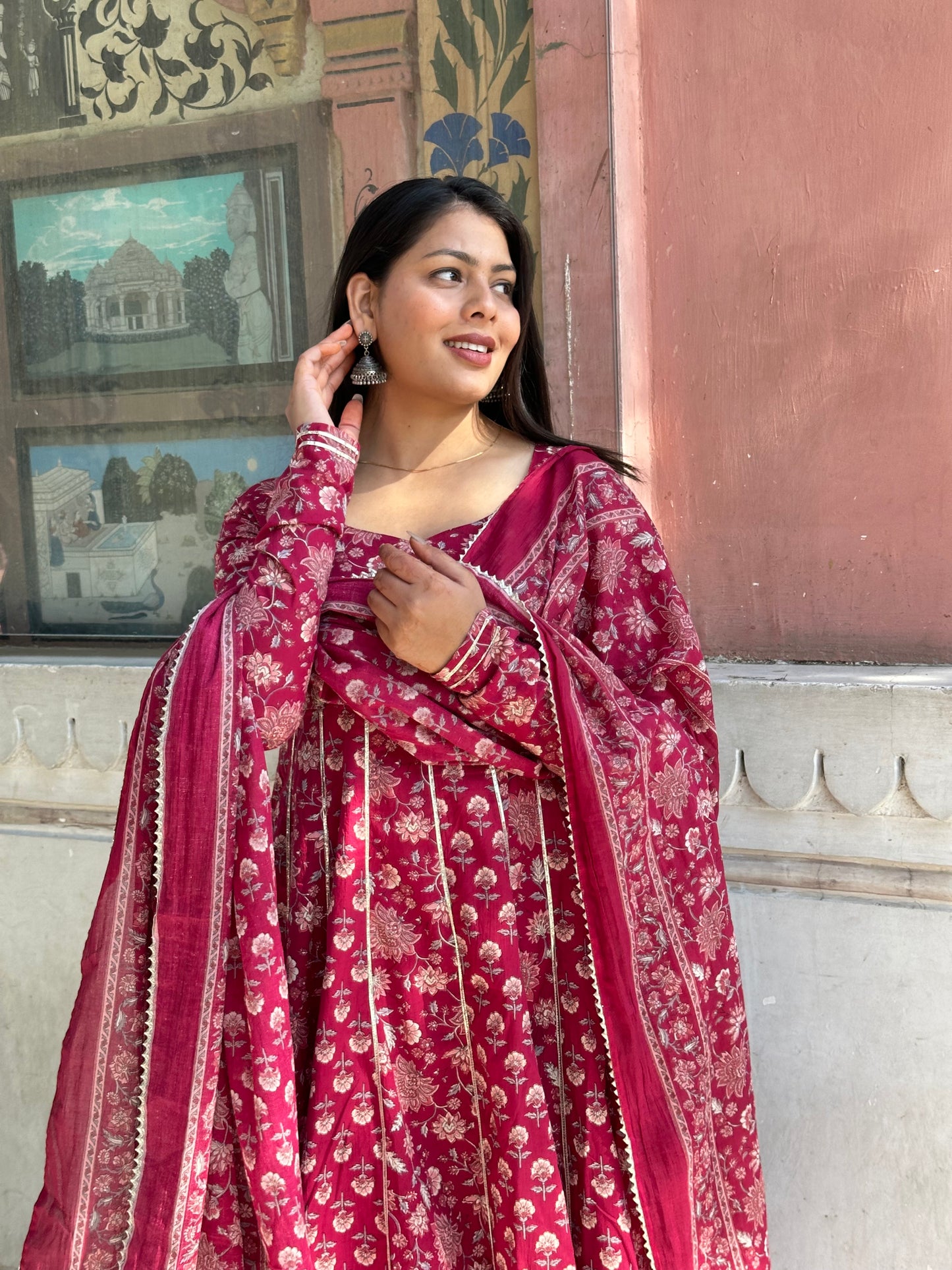 Wedding ready gota Anarkali suit set