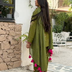 Emrald Green Pink Farshi set Jonaya