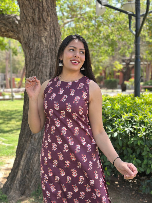 Purple Floral Co-ord Set - Jonaya