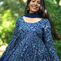 Indigo baag flare suit set Jonaya