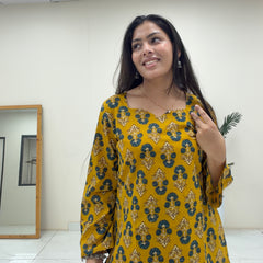 Yellow haze short Kurti Jonaya
