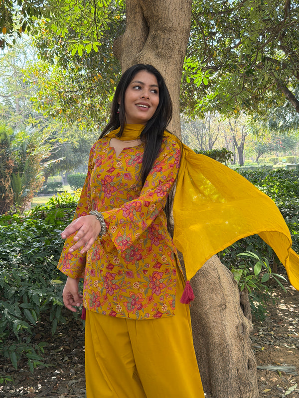 Poppy Red mustard farshi set Jonaya