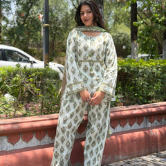 Grey blue farshi salwar set Jonaya
