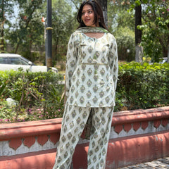 Grey blue farshi salwar set Jonaya