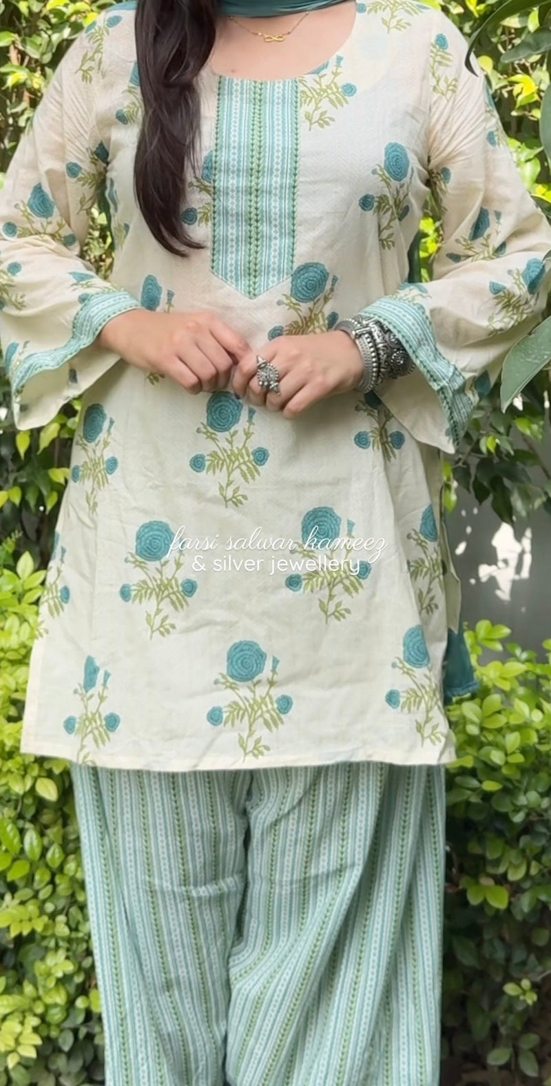 Turquoise Green farshi salwar set Jonaya