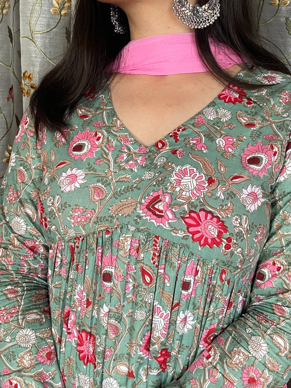 Pista Green Gher Suit Set - Jonaya