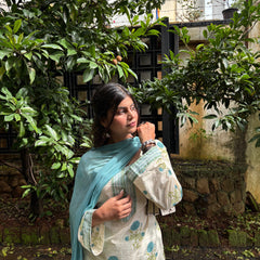 Turquoise Green Farshi Salwar Set Jonaya