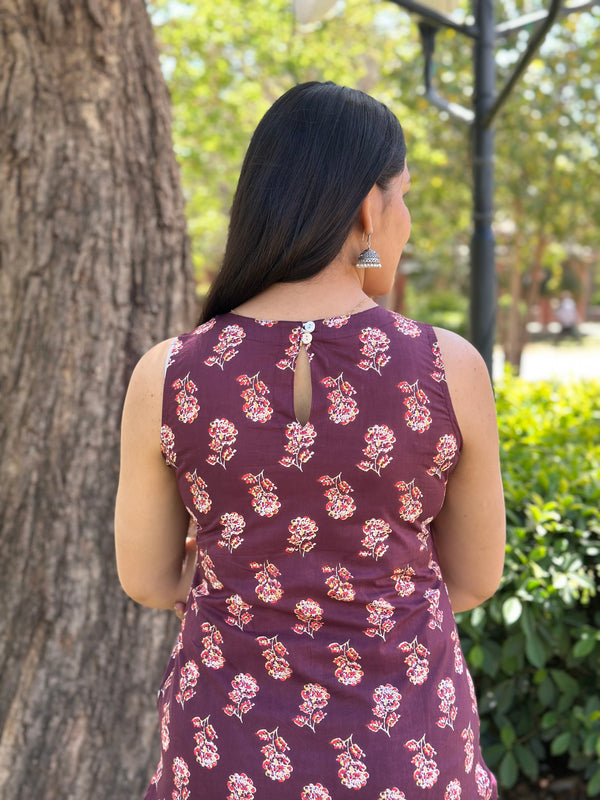 Purple Floral Co-ord Set - Jonaya