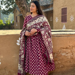 Wine 3 piece suit set - Jonaya