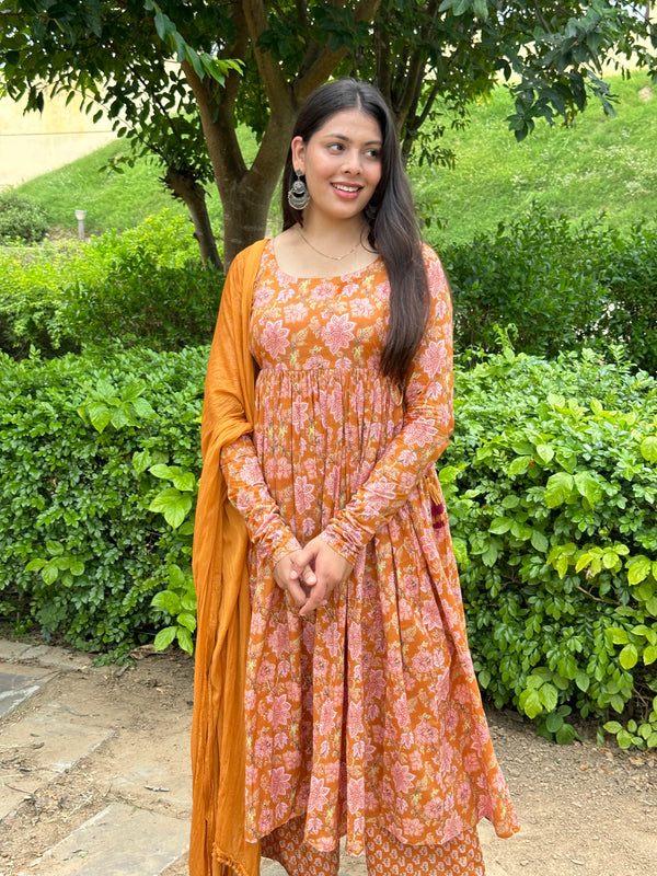 Joyfull Mustard Gher Suit Set - Jonaya