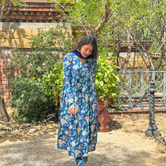 Summer indigo suit set - Jonaya