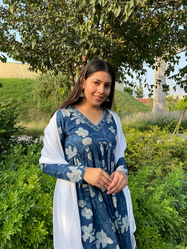 Indigo Mohini Suit Set - Jonaya