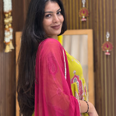 Parrot paisley festive Anarkali set Jonaya