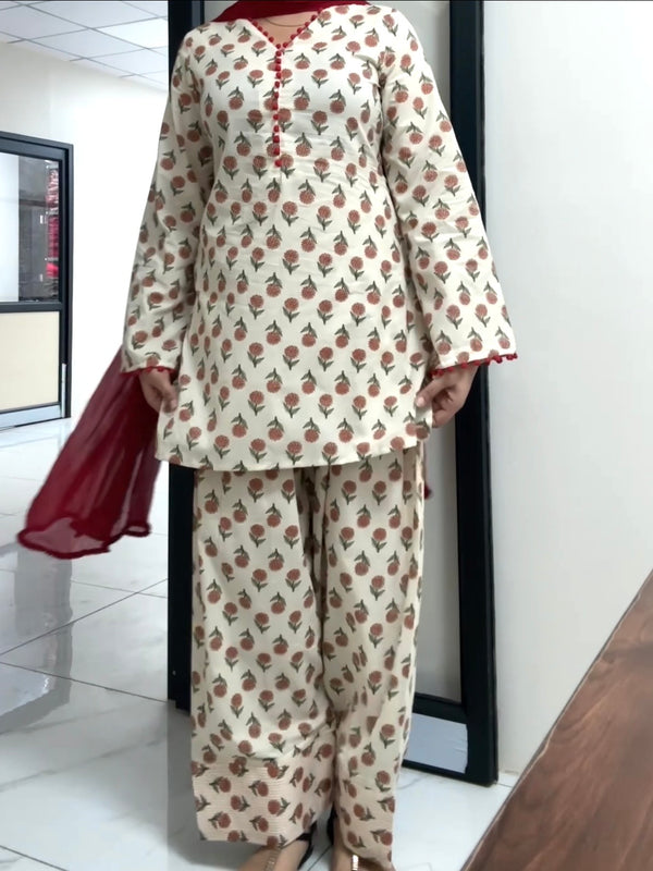 Pearl marigold Farshi set Jonaya