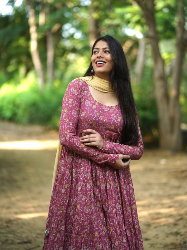 Pink Tier Full flare suit set - Jonaya