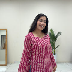 Meganta beige short Kurti Jonaya