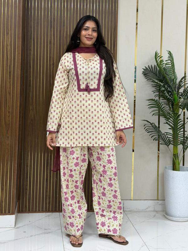 Jaamun dori Farshi salwar set Jonaya