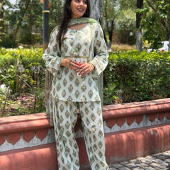 Grey blue farshi salwar set Jonaya