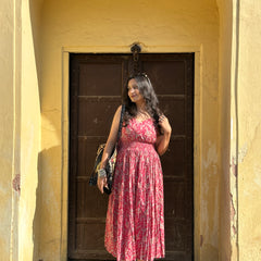 Pink Paisley Floral Dress Jonaya