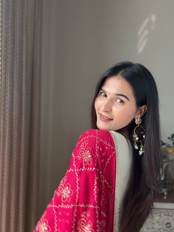 Tissue Rani Silk Full flair Anarkali - Jonaya