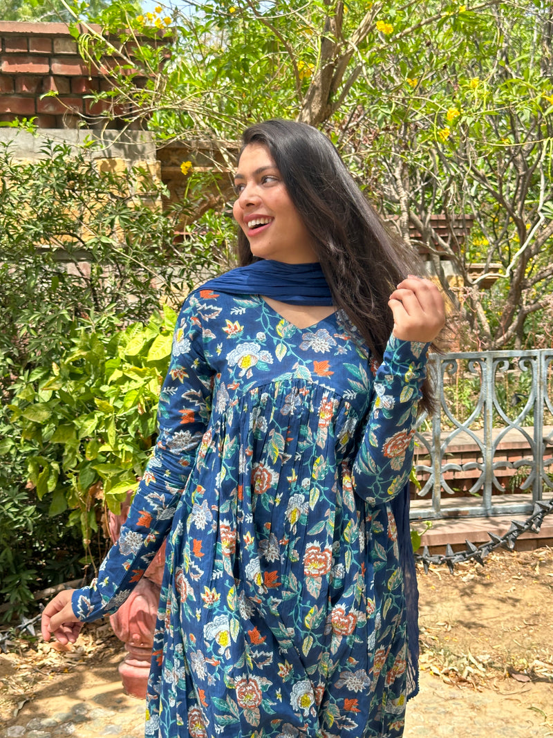 Summer indigo suit set - Jonaya
