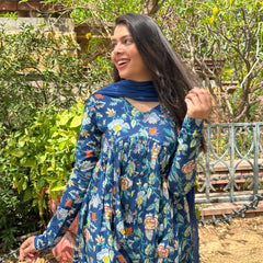Summer indigo suit set - Jonaya