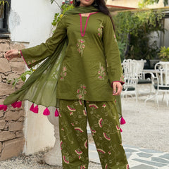 Emrald Green Pink Farshi set Jonaya