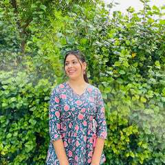 Angrakha Kurti in 100% Cotton by Jonaya