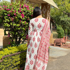 Pink blossom Angrakha suit set - Jonaya