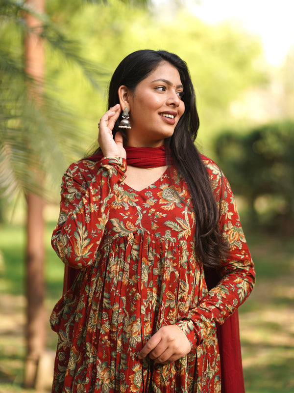 Red Garden Alia Cut Suit Set - Jonaya